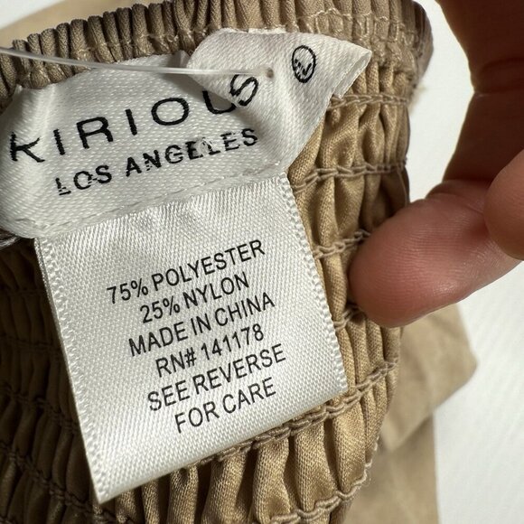 Kirious Crop Top Corset Style Tan Summer Festival Top size large - Picture 8 of 8